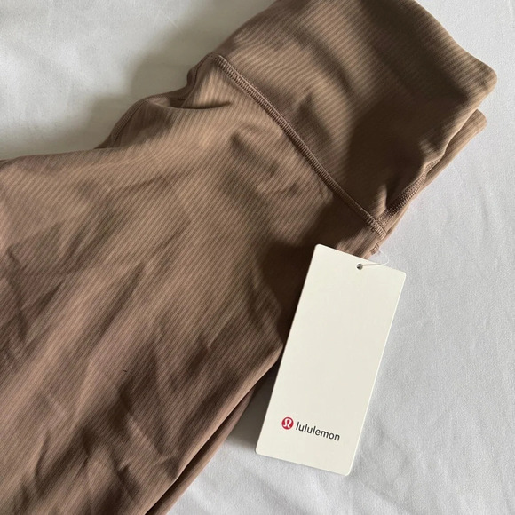 🆕🤎 Lululemon Wunder Train High Rise Ribbed Tight 28” - Taupetastic - Picture 2 of 9